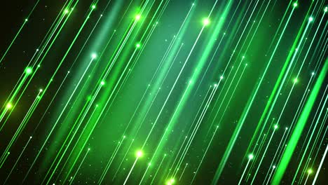 Grüne-Laserstrahlen-Leuchten-Im-Rauch-Auf-Dunklem-Hintergrund