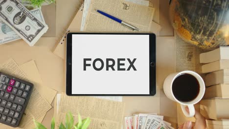 FOREX-DISPLAYING-ON-FINANCE-TABLET-SCREEN