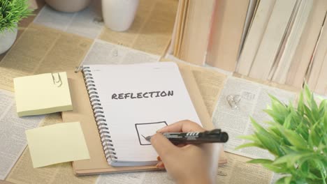 TICKING-OFF-REFLECTION-WORK-FROM-CHECKLIST
