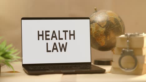Gesundheitsgesetz-Auf-Dem-Bildschirm-Eines-Juristischen-Laptops-Angezeigt