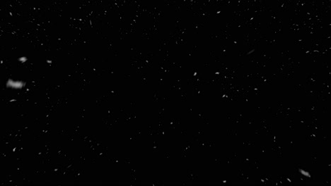 Falling-Snow-Isolated-on-Black-Background-Winter-Slowly-Falling-Snow-Effect-Vertical-Video