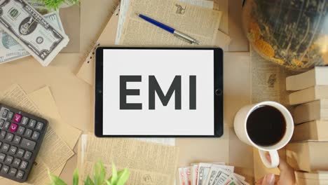 EMI-Wird-Auf-Dem-Bildschirm-Eines-Finanz-Tablets-Angezeigt