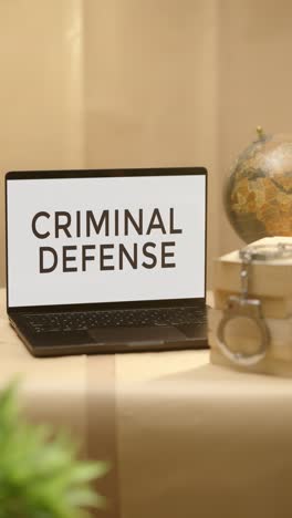 Vertikales-Video-Einer-Strafverteidigung-Auf-Dem-Bildschirm-Eines-Juristischen-Laptops
