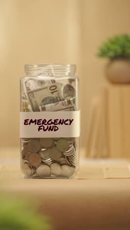 VERTICAL-VIDEO-OF-PERSON-SAVING-MONEY-FOR-EMERGENCY-FUND