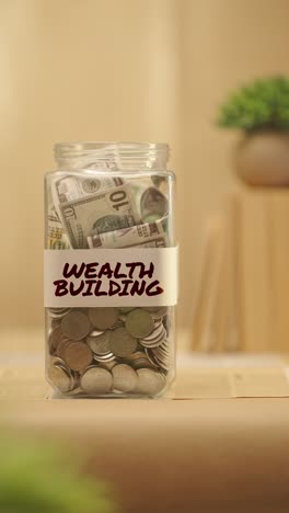 VERTICAL-VIDEO-OF-PERSON-SAVING-MONEY-FOR-WEALTH-BUILDING