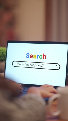 VERTICAL-VIDEO-OF-WOMAN-SEARCHING-HOW-TO-FIND-HAPPINESS?-ON-INTERNET
