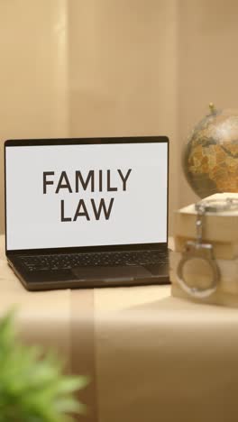 Vertikales-Video-Zum-Familienrecht-Auf-Dem-Bildschirm-Eines-Juristischen-Laptops