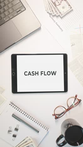 Vertikales-Video-Der-Cashflow-Anzeige-Auf-Einem-Tablet-Bildschirm