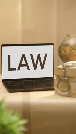 VERTICAL-VIDEO-OF-LAW-DISPLAYED-IN-LEGAL-LAPTOP-SCREEN