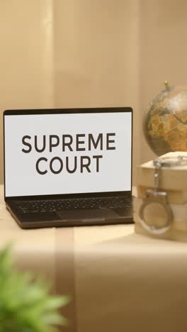 Vertikales-Video-Des-Obersten-Gerichtshofs-Auf-Dem-Bildschirm-Eines-Juristischen-Laptops