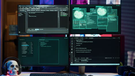 Code-running-on-monitors-in-empty-apartment-used-by-hacker-stealing-state-secrets