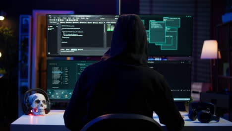 Hacker-coding,-developing-zero-day-exploit-undetectable-by-antivirus