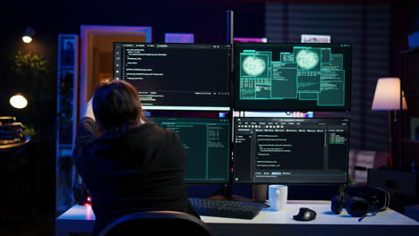 Evil-software-developer-building-scripts-that-can-hack-devices