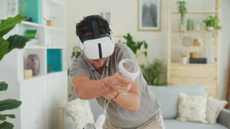Man-Plays-Shooting-Game-in-VR