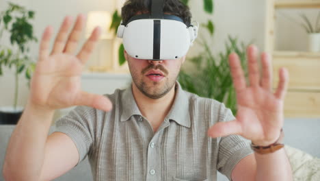 Portrait-of-Man-Delighted-with-VR-Glasses