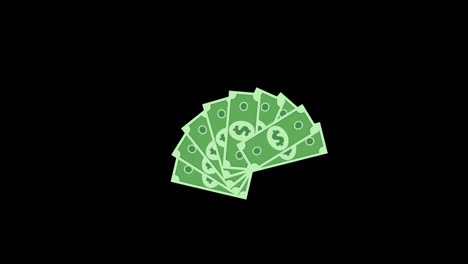 dollar-banknote-currency-concept-icon-loop-animation-video-with-alpha-channel