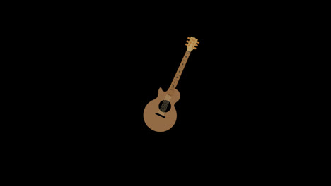 Animación-De-Icono-De-Concepto-Musical-De-Guitarra-Acústica-Clásica-Con-Canal-Alfa