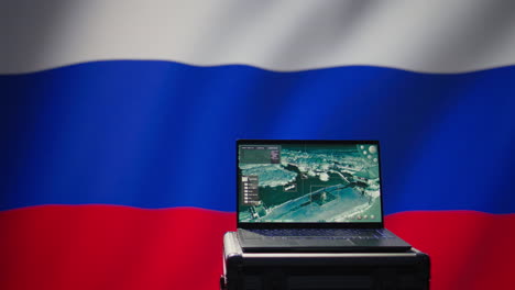 Russia-Kremlin-regime-army-using-laptop-to-scan-approaching-rockets