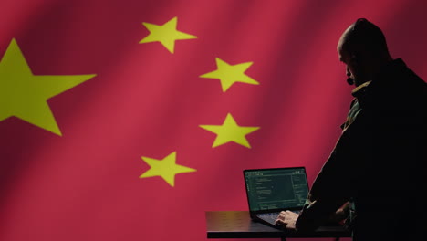 Chinesische-Operative-Codierung-Auf-Laptop,-Entwicklung-Eines-Programms-Zur-Bereitstellung-Von-Bots
