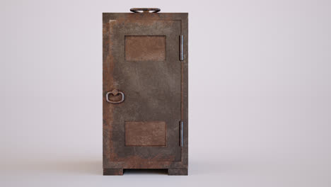 Old,-rusty,-steel-safe.-The-heavy-metal-doors-of-the-strongbox-open-showing-the-empty-interior.-A-conceptual-image-of-the-finances,-savings,-richness-or-burglary.