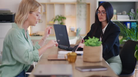 Two-Women-Discussing-Work-in-Office