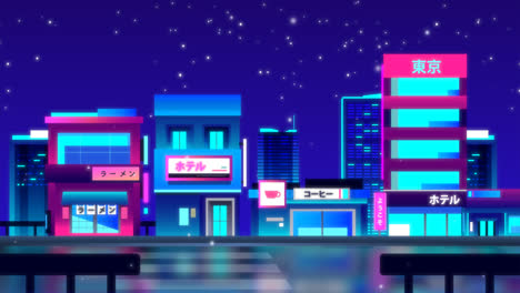 Motion-Graphic-of-Gradient-japanese-street-with-neon-colours