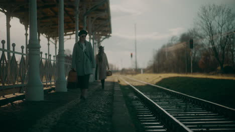 Women-Walking-at-Train-Station