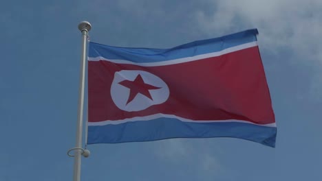 SLOWMOTION:-North-Korean-flag-in-the-wind