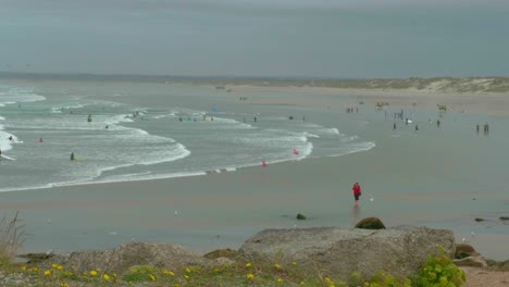 Surfers-on-the-Atlantic-Ocean