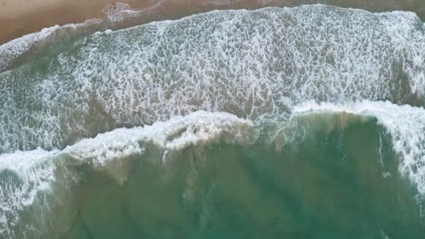 Slow-motion-bird-view-of-a-beach