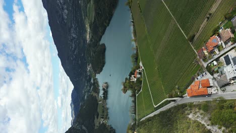 Toblino-lake-in-Trentino-in-Italy