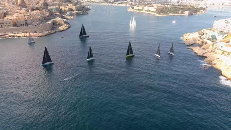 Drone-shot-of-Malta's-Yacht-race