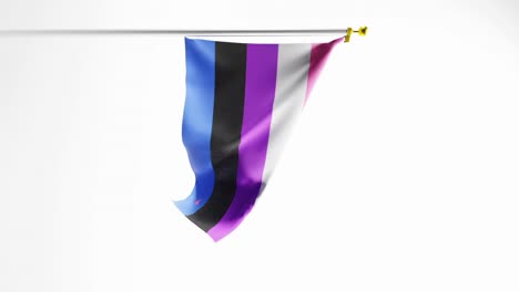 3D-Darstellung-Einer-Geschlechtsspezifischen-Pride-Flagge,-Die-Vor-Weißem-Hintergrund-Weht