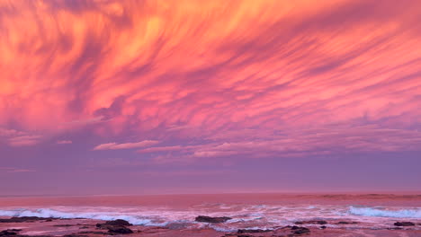 JBay-Jefferey's-Bay-South-Africa-most-stunning-best-ever-incredible-summer-sunset-thunderstorm-clouds-golden-orange-red-pink-waves-crash-on-coastline-shore-Supers-Impossible-boneyard-surf-pan-left