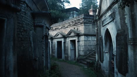 Gothic-crypts-in-an-old-english-cemetery
