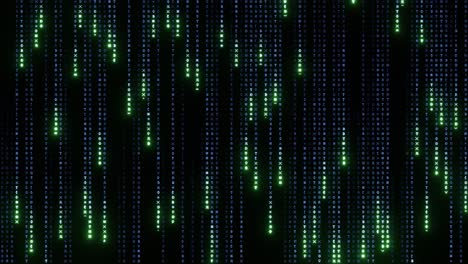 Matrix-inspired-seamless-animation-video,-crypto-symbols,-encrypted-data-running-on-a-black-background,-concept-of-digital-age