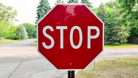 Extreme-close-up-of-a-red-stop-sign