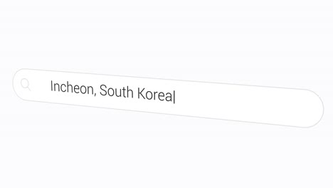 Typing-Incheon,-South-Korea-In-Browser-Search-Bar