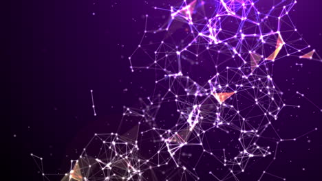 Animation-Von-Violetten-Knoten-Und-Verbindungen,-Die-Ein-Enges-Netzwerk,-Ein-Grid-Computing-Netzwerk-Und-Ein-Datenverbindungskonzept-Bilden