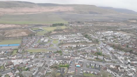 Aerial-Drone-view-of-Merthyr-Tydfil-facing-Mountains