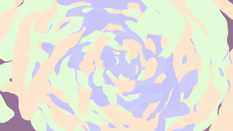 Colorful-Paint-Swirling-Animation-Going-In-and-Then-Out-in-Purple,-Blue,-Yellow,-and-Green-Pastels