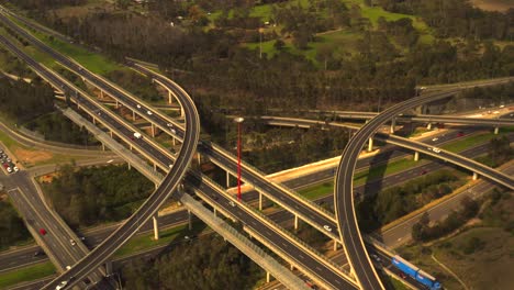 Interchange-of-highways,-roads,-ramps-and-overpasses