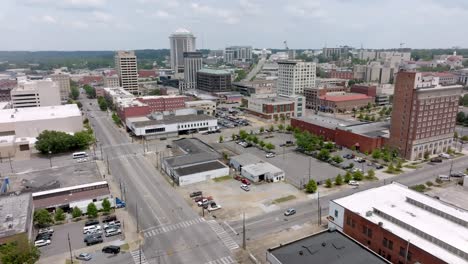 Montgomery,-Alabama-Skyline-Weitwinkelaufnahme-Mit-Drohnenvideostabil