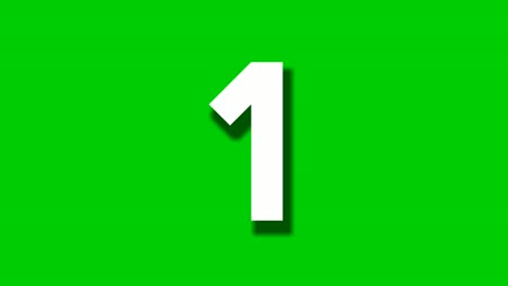 Number-one-1-cartoon-animation-green-screen