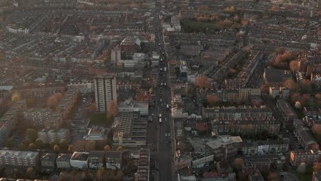 Aerial-shot-along-Kilburn-high-road-London