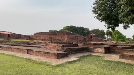 Ruinen-Der-Alten-Nalanda-Universität,-Historische-Indische-Architektur