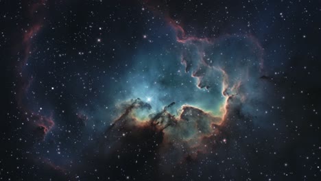 Interstellarer-Weltraumnebel,-Reise,-Satellit,-Sterne,-Schönheit,-Universum