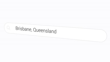 Escribiendo-Brisbane,-Queensland-En-El-Cuadro-De-Búsqueda---Ciudad-Y-Estado-En-Australia
