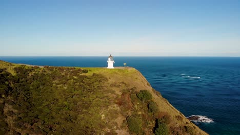 Cape-Reinga-Lighthouse-aerial-ascent
