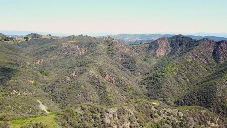 Beautiful-4k-Aerial-Footage-of-Santa-Monica-Mountains-in-Los-Angeles-California-on-a-sunny-day